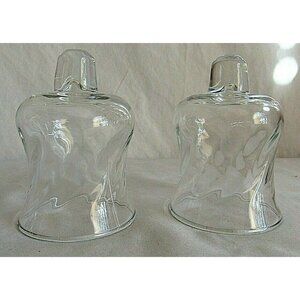 Vintage Home Interior Votive Cups Small Swirl Clear Glass 3.5" Set of 2